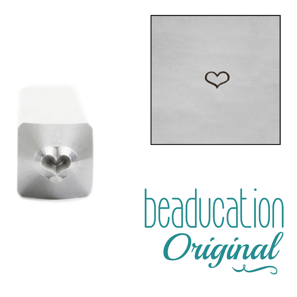Metal Stamping Tools Fat Heart Metal Design Stamp, 2.5mm, Beaducation Exact Series by Stamp Yours
